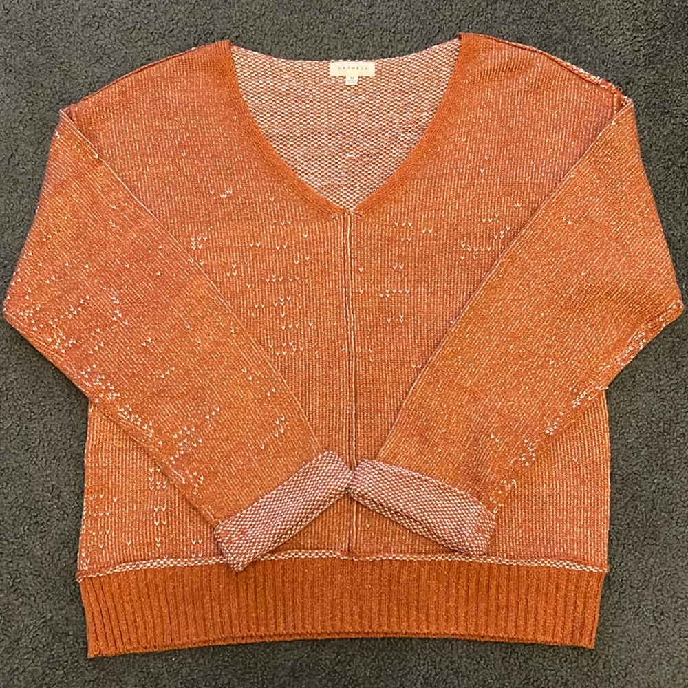 Promesa Inner Beauty Two-Tone Exposed-Seam Sweater